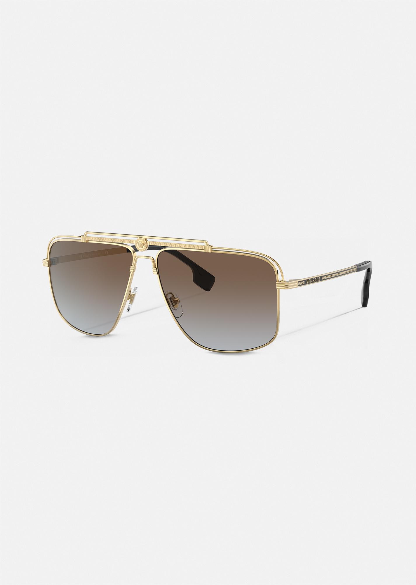 versace square aviator sunglasses