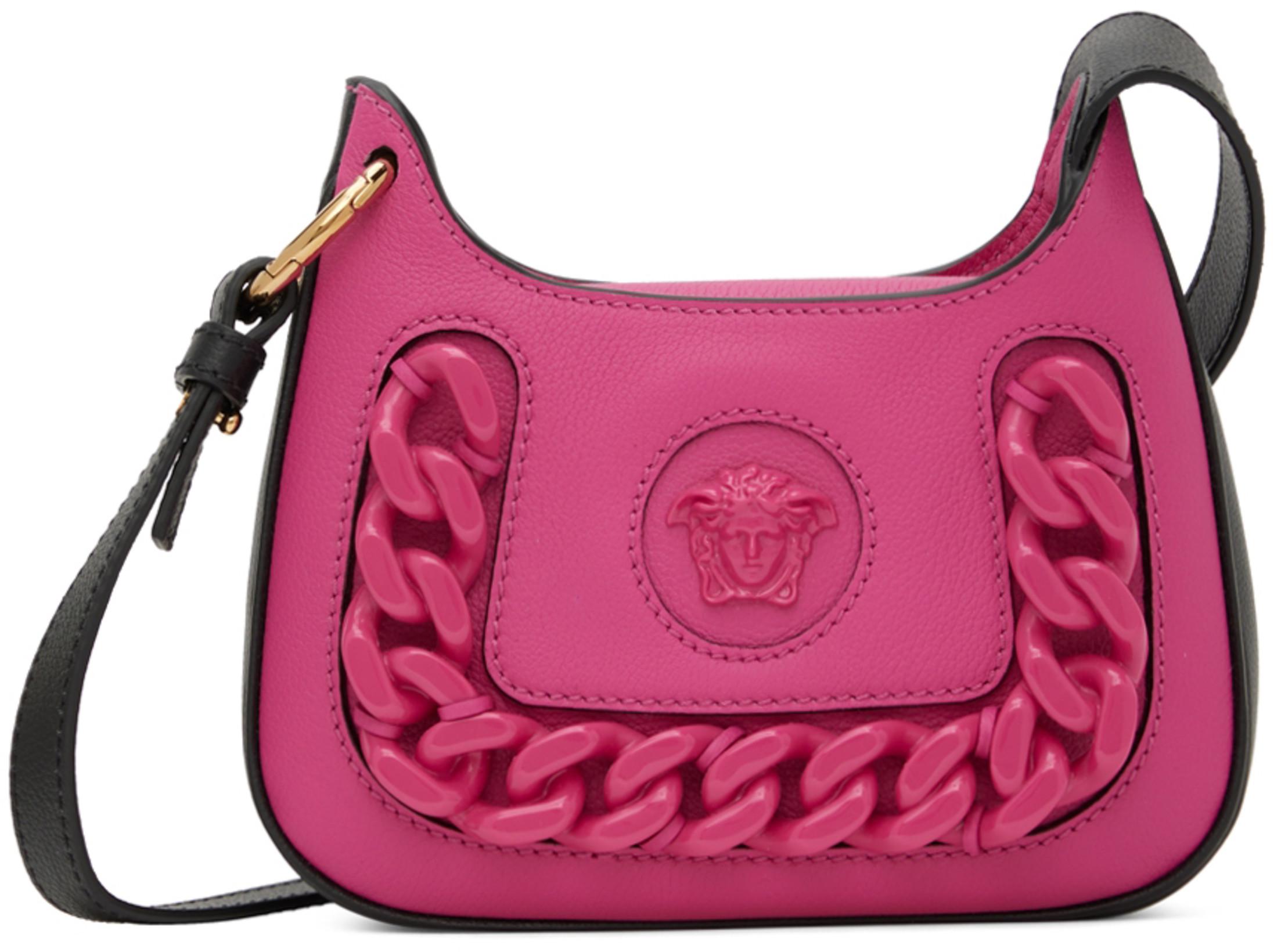 Pink & Black 'La Medusa' Shoulder Bag by VERSACE
