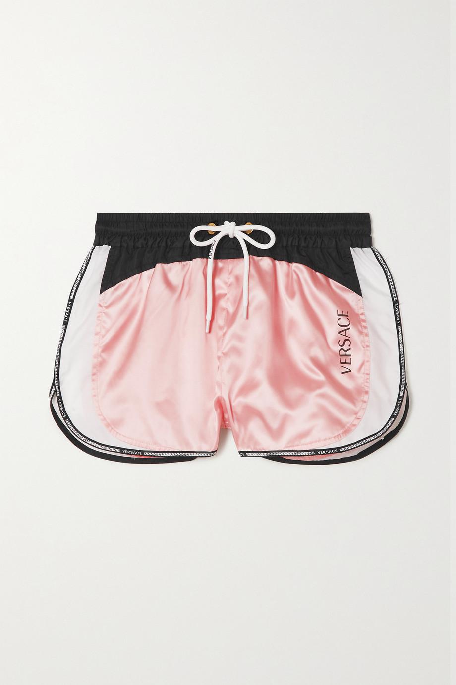 versace printed shell shorts