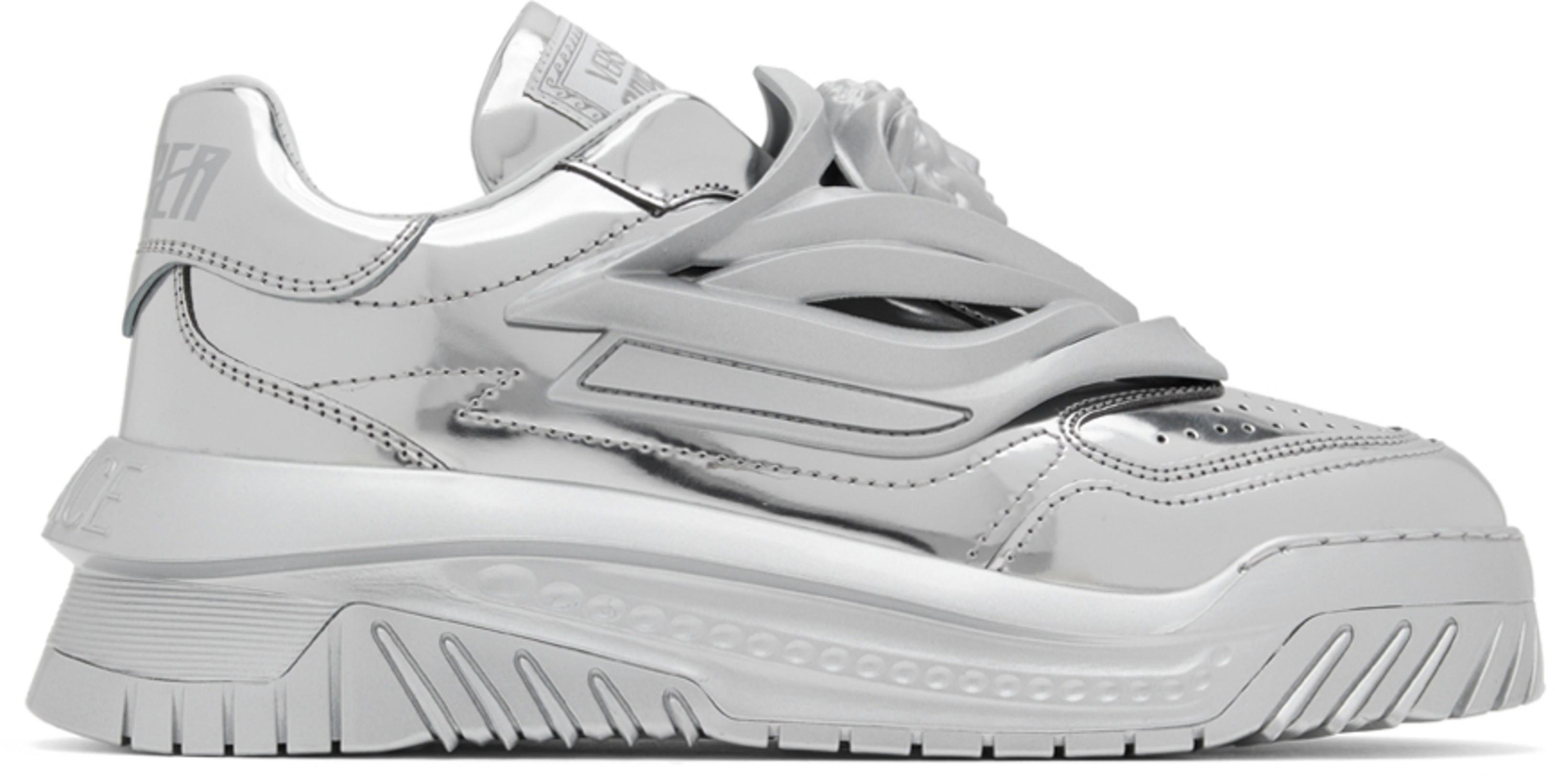 Silver Odissea Sneakers by VERSACE