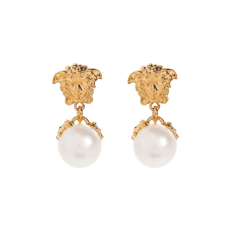 Versace Pearl Earrings 'Versace Gold/White' by VERSACE
