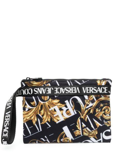 baroque pattern-print clutch bag by VERSACE