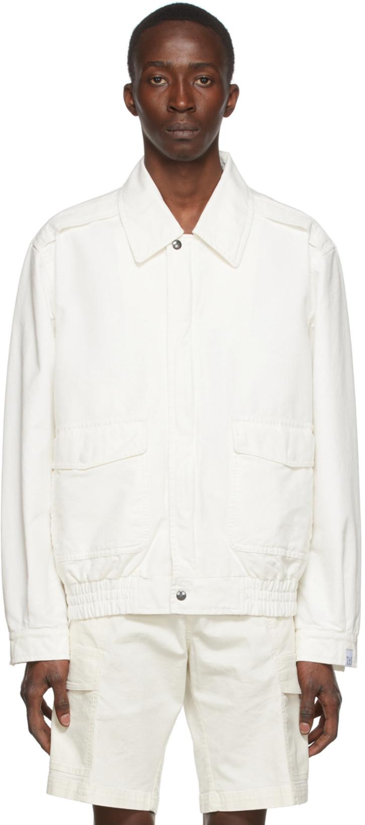 Off-White Cotton Jacket by WINNIE NEW YORK