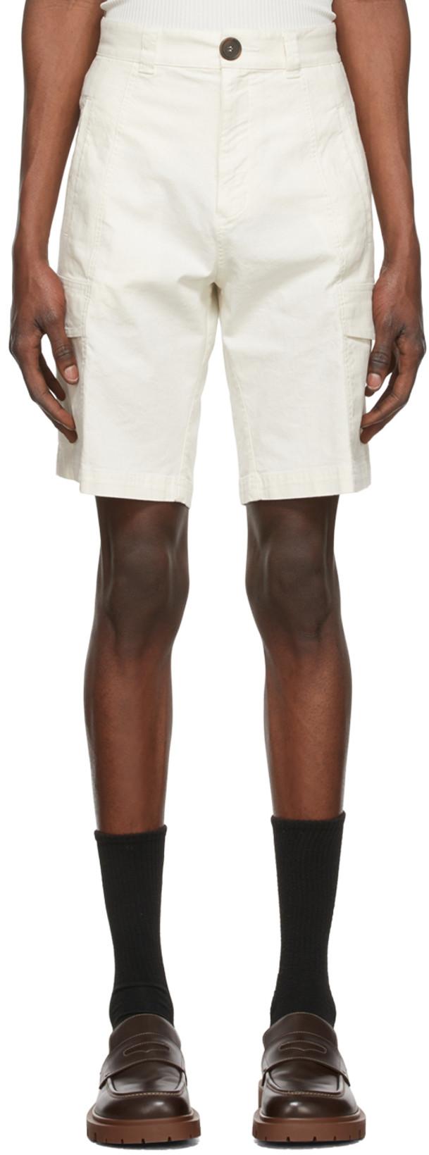 Off-White Cotton Shorts by WINNIE NEW YORK