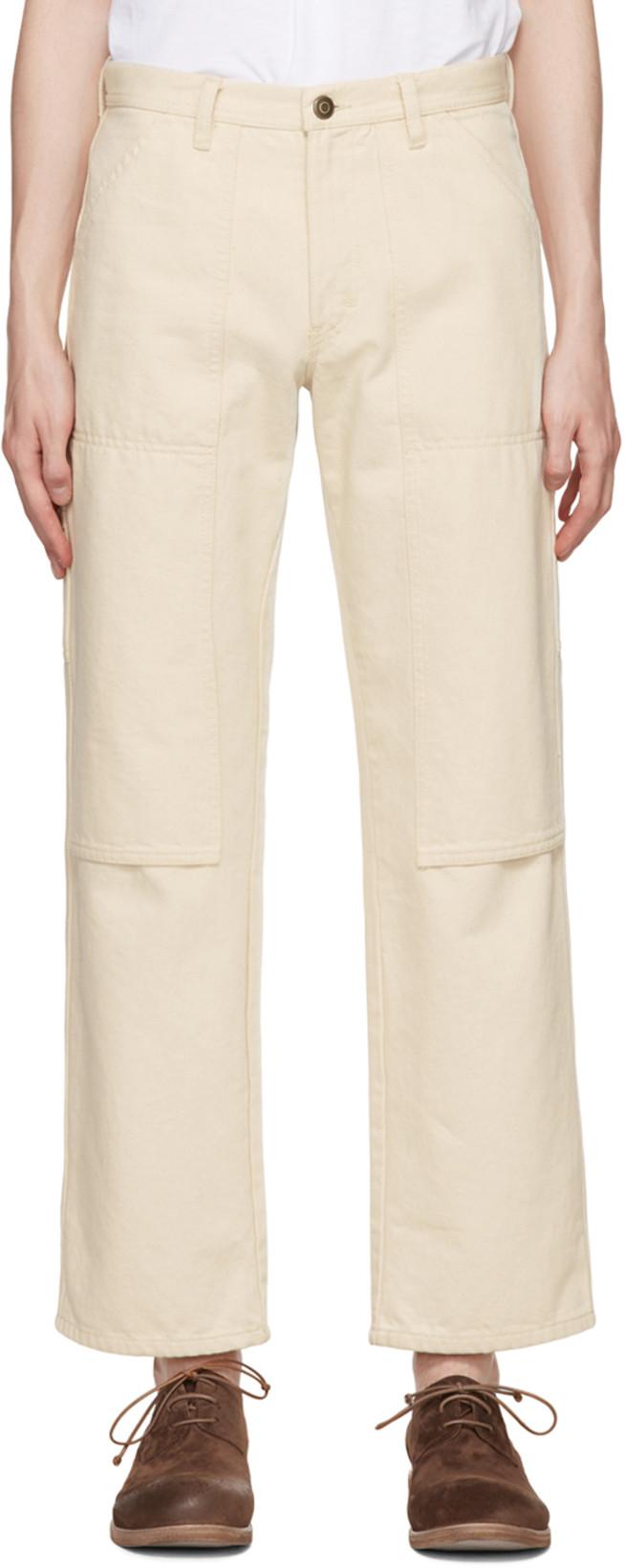 SSENSE Exclusive Off-White Denim Trousers by WINNIE NEW YORK