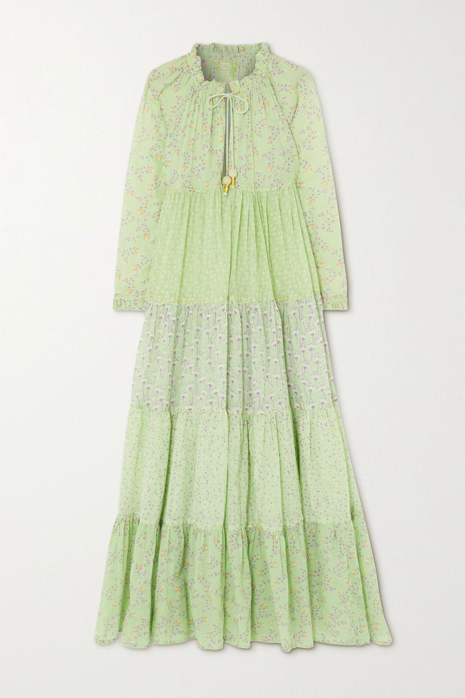 Hippy tiered printed cotton-voile maxi dress by YVONNE S