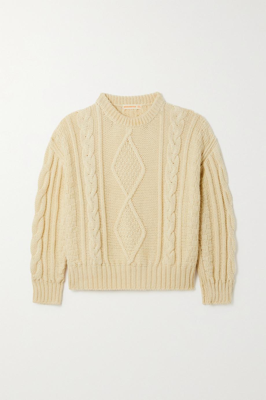 + NET SUSTAIN Aoife cable-knit wool sweater by &DAUGHTER