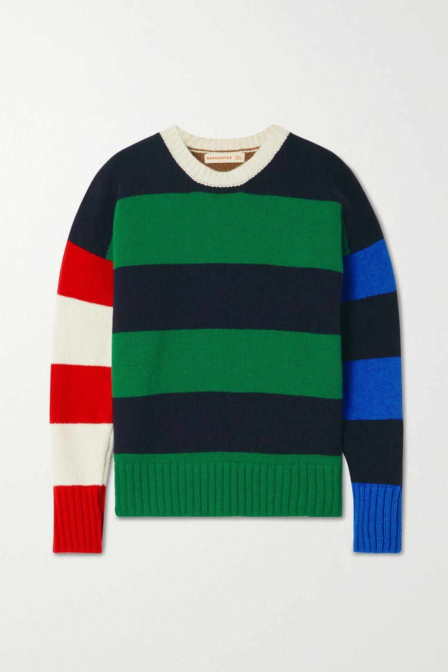 + NET SUSTAIN Rooksa striped wool sweater by &DAUGHTER