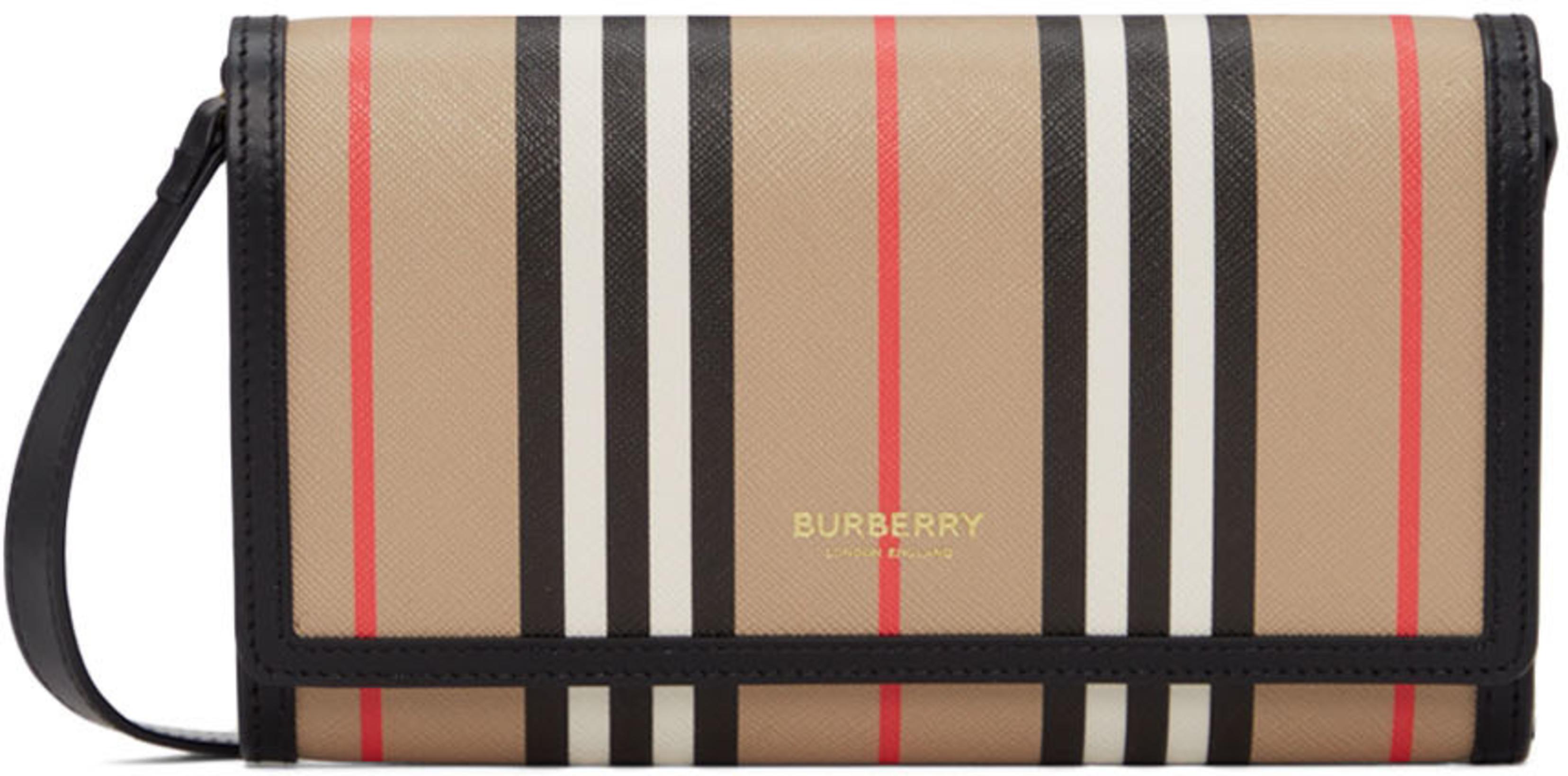 Beige Icon Stripe Shoulder Bag by BURBERRY | jellibeans