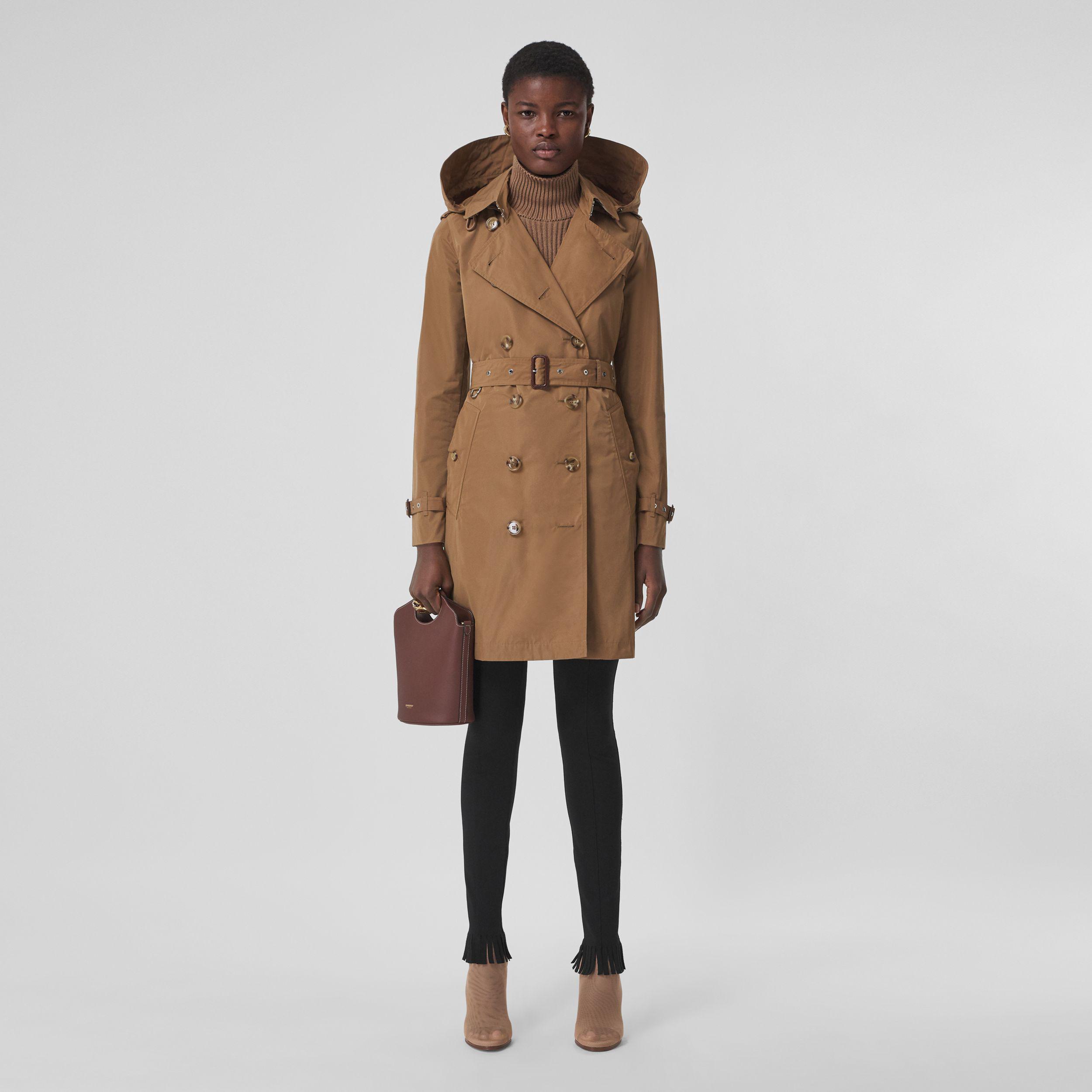 Detachable Hood Taffeta Kensington Trench Coat by BURBERRY | jellibeans